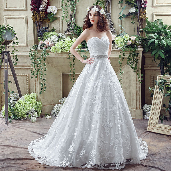Lace Sweetheart Bridal Ball Gown