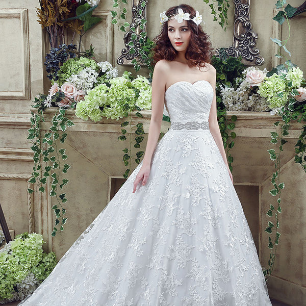 Lace Sweetheart Bridal Ball Gown