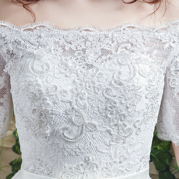Lace Off-Shoulder Wedding Dress
