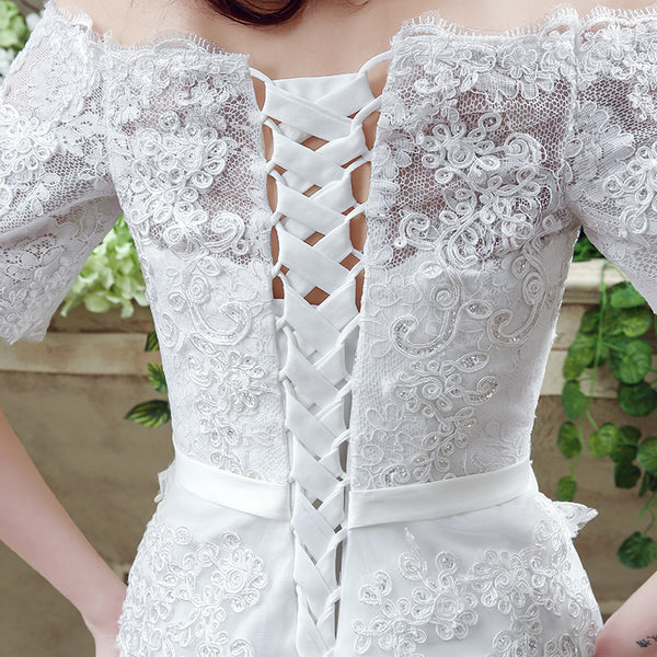 Lace Off-Shoulder Wedding Dress
